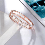 Crystal Hollow Stainless Steel Bracelet for Women