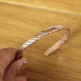 Tibetan Copper Braided Cuff Bracelet Adjustable for Woman