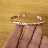 Tibetan Copper Braided Cuff Bracelet Adjustable for Woman