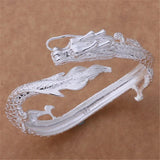 Vintage Style Dragon Bangles Bracelet Silver 925 for Women