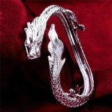 Vintage Style Dragon Bangles Bracelet Silver 925 for Women