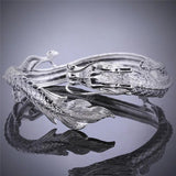 Vintage Style Dragon Bangles Bracelet Silver 925 for Women
