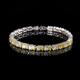 Green CZ Tennis Bracelet for Women