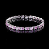 Green CZ Tennis Bracelet for Women