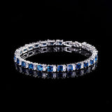 Green CZ Tennis Bracelet for Women