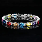 Royal Jewelry Dark Oval Zirconia Crystal Bracelet for Women