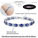 Royal Jewelry Dark Oval Zirconia Crystal Bracelet for Women
