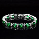 Royal Jewelry Dark Oval Zirconia Crystal Bracelet for Women