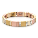 Bohemian Friendship Bracelet Stackable Enamel Charm Beads Crystal