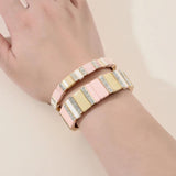 Bohemian Friendship Bracelet Stackable Enamel Charm Beads Crystal