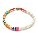 Bohemian Freshwater Pearl Bracelet Beads Colorful Pulseras