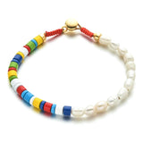 Bohemian Freshwater Pearl Bracelet Beads Colorful Pulseras