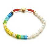 Bohemian Freshwater Pearl Bracelet Beads Colorful Pulseras