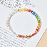 Bohemian Freshwater Pearl Bracelet Beads Colorful Pulseras