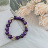 Greek Fraternity Stone Beads Elastic Men Bracelet