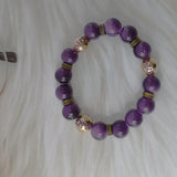 Greek Fraternity Stone Beads Elastic Men Bracelet