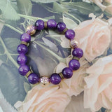 Greek Fraternity Stone Beads Elastic Men Bracelet