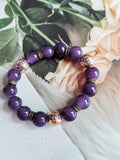 Greek Fraternity Stone Beads Elastic Men Bracelet
