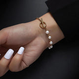 Sweet Baroque Pearl Rope Chain Bracelet For Women