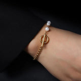 Sweet Baroque Pearl Rope Chain Bracelet For Women