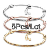 Adjustable Size Chain Charm Bracelets Silver Bracelet For Women Men