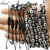 9MM Round Resin Eyes Bracelets with Exorcism Protection - Set of 12