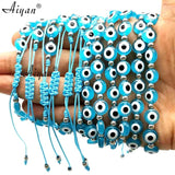 9MM Round Resin Eyes Bracelets with Exorcism Protection - Set of 12