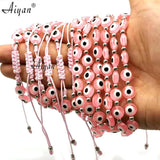 9MM Round Resin Eyes Bracelets with Exorcism Protection - Set of 12