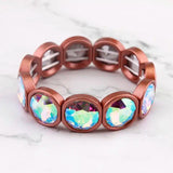 Colorful Faceted Crystal Beads Bracelet, Adjustable Pull Rope Bracelet