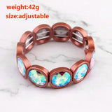 Colorful Faceted Crystal Beads Bracelet, Adjustable Pull Rope Bracelet
