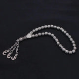 Ottoman Persian Crescent Moon Star Amulet Prayer 33 beads tasbih bracelets