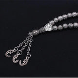 Ottoman Persian Crescent Moon Star Amulet Prayer 33 beads tasbih bracelets