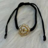12PCS Braided Nylon Thread Heart Cross Bracelet