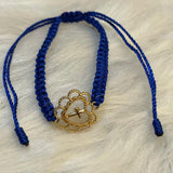 12PCS Braided Nylon Thread Heart Cross Bracelet