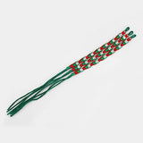10PCS Flag Green Red Silk Cord Macrame Friendship Bracelet
