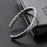 Vintage Silver Plated Buddha Bracelet for Women