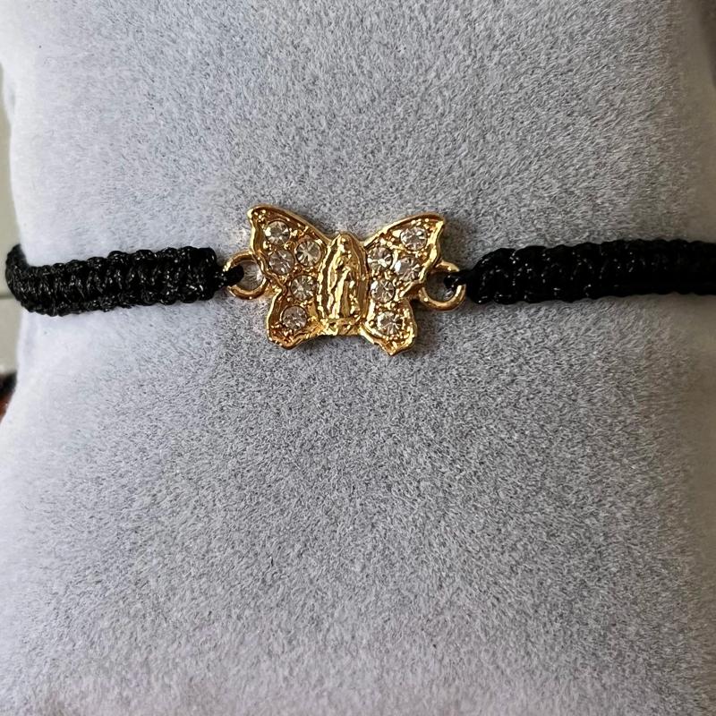 Butterfly Charm Bracelet Braided Rope Thread Adjustable Bracelets&Bangles