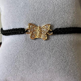 Butterfly Charm Bracelet Braided Rope Thread Adjustable Bracelets&Bangles