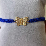 Butterfly Charm Bracelet Braided Rope Thread Adjustable Bracelets&Bangles