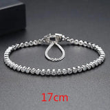 Personalized Round CZ Stone Bracelet Bead Tennis Bracelet for Women