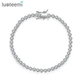 Personalized Round CZ Stone Bracelet Bead Tennis Bracelet for Women