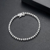 Personalized Round CZ Stone Bracelet Bead Tennis Bracelet for Women