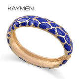 Snakeskin Enamel Bracelet Cuff Bangle Statement Jewelry