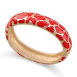 Snakeskin Enamel Bracelet Cuff Bangle Statement Jewelry