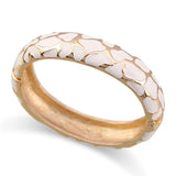 Snakeskin Enamel Bracelet Cuff Bangle Statement Jewelry