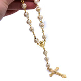 10pcs Bronzing Cross Rosary Bracelet for Christening/Baptism/Wedding