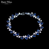 Multicolor CZ Chain Link Bracelet for Women