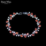Multicolor CZ Chain Link Bracelet for Women