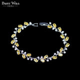 Multicolor CZ Chain Link Bracelet for Women