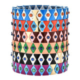 Lucky Eye Braided Colorful Eye Bracelet Enamel Tile Bracelet For Women Girl